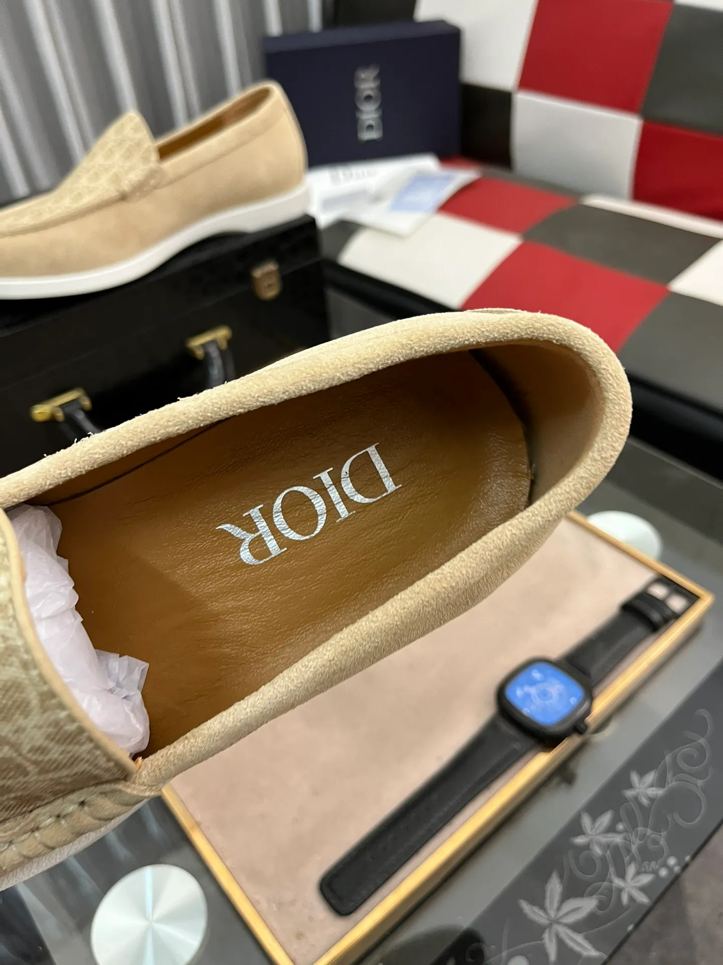 Ex-factory price 440⌚️⌚️[Dior] Dior's 2023 new high-end boutique, men's fashionable casual shoes, quite distinctive, imported soft cowhide leather on the upper + brand printing, a design style, breathable lining, genuine leather insole, soft and comfortable foot feel, original wear-resistant special outsole! Size: 38-443⃣️colors available